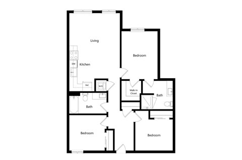 Amara Apartments in Portland, Oregon C1 Floor Plan